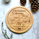 Engraved Christmas eve santa treat board