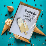 Ice lolly thank you card & charm