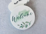 Welcome baby announcement disc