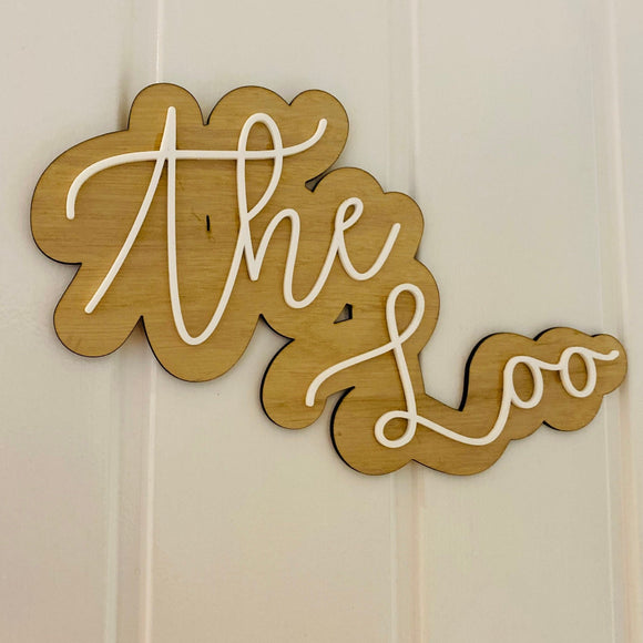 Double layered wall sign