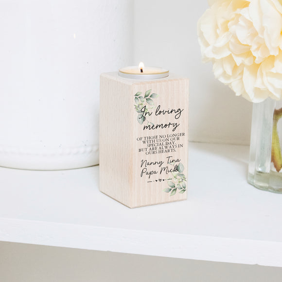 Loving memory wedding candle